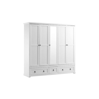 โปรโมชั่น : SB Design Square ตู้เสื้อผ้า ขนาด 220 ซม. รุ่น Melona สีขาว 222x61x212 ซม. แบรนด์ KONCEPT FURNITURE