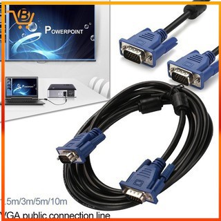 Blue 1.5M/3M/5M/10M/20M 15 Pin VGA To VGA SVGA Lead Monitor Cable Cord Brand New