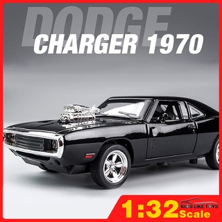 สินค้า Klt โมเดลรถบังคับวิทยุ 1:32 Fast & Furious 7 Dodge Charger 1970 โลหะอัลลอย ของเล่นสําหรับเด็กผู้ชาย