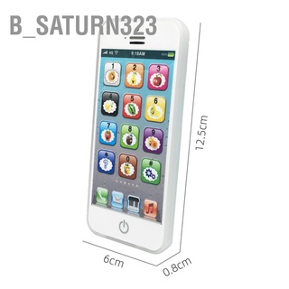 B_Saturn323 ของเล่นโทรศัพท์มือถือ หน้าจอสัมผัส มีเสียงเพลง เพื่อการเรียนรู้ภาษาอังกฤษ สําหรับเด็กปฐมวัย