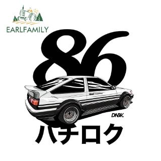 Japanese Sticker Vinyl Japan Initial AE86 BRZ Stickers Takumi Fujiwara Tofo Shop Decals JDM DRIFT Racing 13x11.8cm