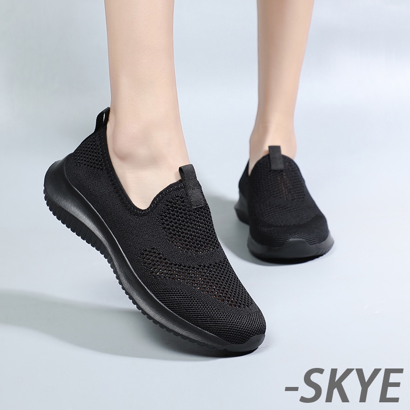 skye-รองเท้าผ้าใบสีดำผู้หญิง-ขนาด35-41-รองเท้าตาข่าย-แฟชั่น