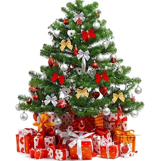 ภาพขนาดย่อของภาพหน้าปกสินค้า12pcs Pretty Gold Red Bowknots Christmas Ornament Xmas Tree Party Baubles New Year Decoration จากร้าน vison.th บน Shopee