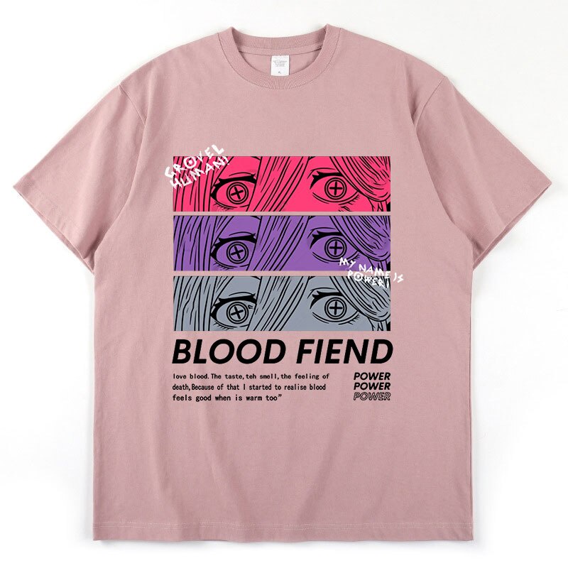 เสื้อยืดโอเวอร์ไซส์เสื้อยืดแขนสั้น-พิมพ์ลายกราฟฟิค-chainsaw-man-power-blood-fiend-สไตล์ฮาราจูกุ-สตรีท-สําหรับผู้ชาย-และผ
