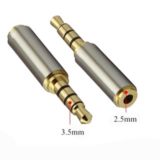 อะแดปเตอร์แปลงหัวต่อสายสัญญาณ Gold Plated 3.5mm(1/8 inch) Male to 2.5mm Stereo Audio Headphone Adapter Converter