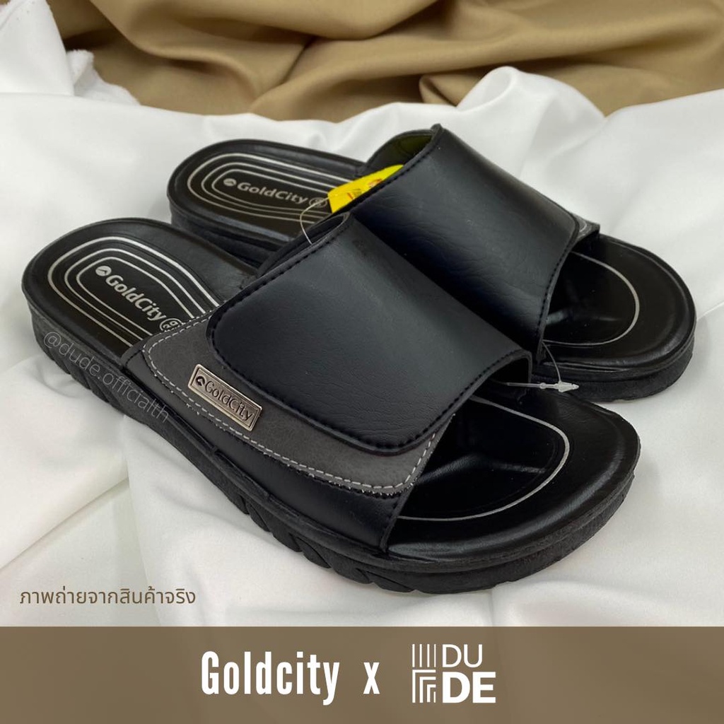g108-รองเท้าแตะผู้ชาย-แฟชั่น-goldcity-โกลด์ซิตี้-ลำลอง-pvc-พร้อมส่ง-มีเก็บปลายทาง