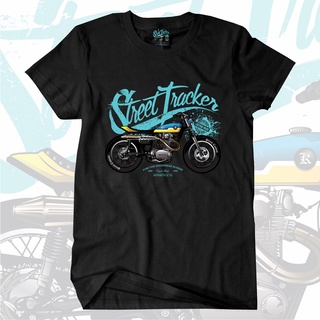 เสื้อยืดผู้หญิง - ย้อนยุควินเทจV8StreetTrackerรถจักรยานยนต์ซุปเปอร์พรีเมี่ยมเสื้อยืดที่มีจําหน่ายขน