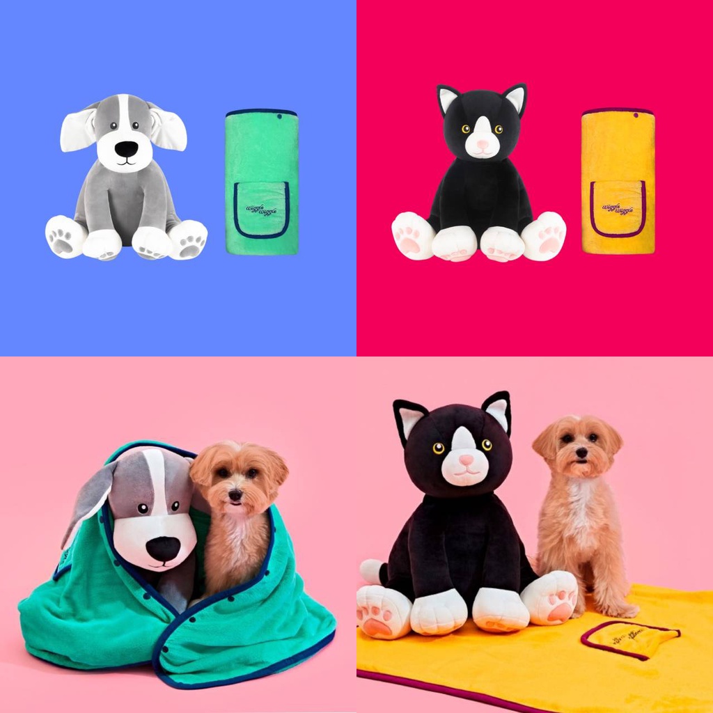 พร้อมส่ง-wiggle-wiggle-cushion-blanket-ตุ๊กตาผ้าห่ม-มาพร้อมผ้าปิดตา