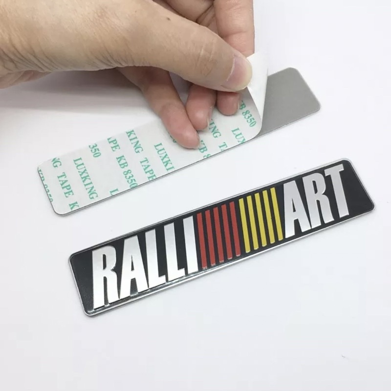 โลโก้-ralliart-เพลทอลูมิเนียมบาง