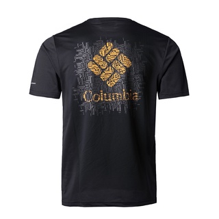 ใหม่ เสื้อยืดแขนสั้นลําลอง ผ้าฝ้าย พิมพ์ลาย Columbia สไตล์สปอร์ต สําหรับผู้ชาย