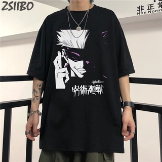 {new}[Ready Stock] Jujutsu Kaisen Gojo Satoru Mens tshirt Summer Cool Unisex Short Sleeve t shirt Funny Graffiti Print