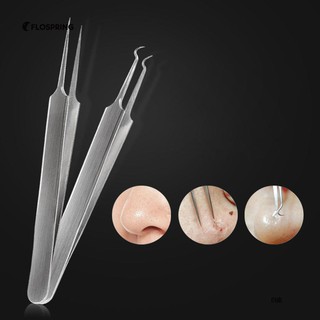 Bend Curved สิวหัวดำสิว Comedone Pimple Extractor Remover แหนบ