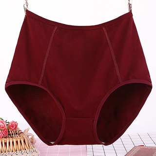 3XL 4XL 5XL 40-115kg Panties Women Plus Size Cotton Soft Underwear Mid  Waist Black Red Pink Beige Purple Big Size