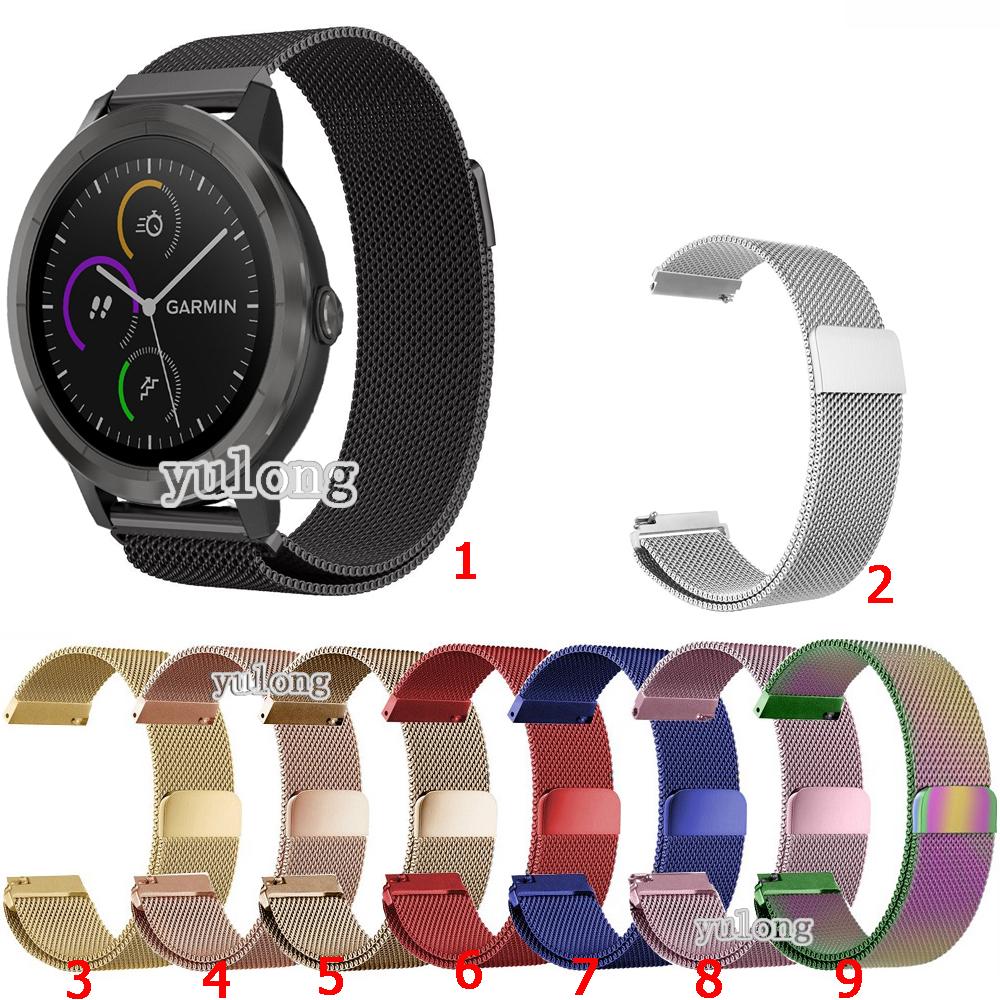 สินค้า สายนาฬิกาสายนาฬิกาข้อมือ สําหรับ Garmin Vivoactive 3 Music สายสแตนเลส