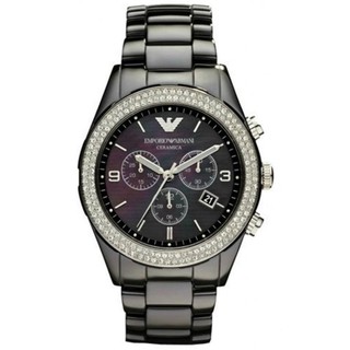 Emporio Armani นาฬิกาข้อมือผู้หญิง สีดำ สายเซรามิก รุ่น AR1455