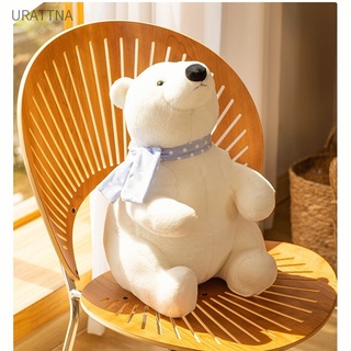 Urattna- ตุ๊กตาหมีสีขาว ยัดไส้ เด็กอ่อน สบาย ครีม สัตว์ ตุ๊กตา นอน ของเล่น สําหรับเด็ก 25 x 16 x 16 ซม
