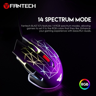 ภาพขนาดย่อของภาพหน้าปกสินค้าFANTECH X7s RGB Blast Optical Macro Key RGB Gaming Mouse เมาส์เกมมิ่ง ออฟติคอล ตั้งมาโครคีย์ได้ พร้อม feet mouse จากร้าน fantechthailand บน Shopee ภาพที่ 4