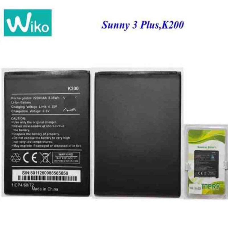 แบตเตอรี่-wiko-sunny-3-plus-k200-รับประกันนาน-3-เดือน-แบต-wiko-sunny-3-plus-k200