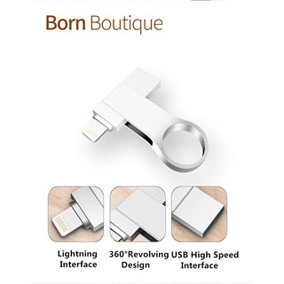 ภาพหน้าปกสินค้าแฟลชไดรฟ์Usb 2 . 0 U Disk Iphone / Ipad / Ipod Key โลหะ ที่เกี่ยวข้อง