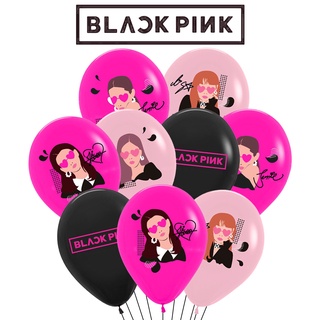 ลูกโป่งยางพิมพ์ลาย Blackpink สไตล์เกาหลี 10 ชิ้นสําหรับตกแต่งปาร์ตี้ Jisoo Jennie Rose Lisa