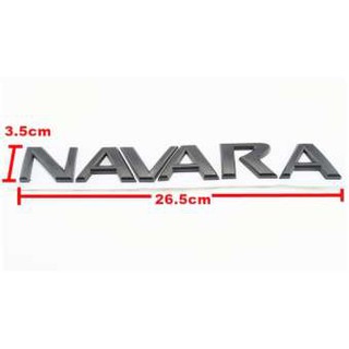 ป้ายโลโก้พลาสติก NAVARA สีดำขนาด26.5.x3.5cmติดตั้งด้วยเทปกาวสองหน้าด้านหลัง