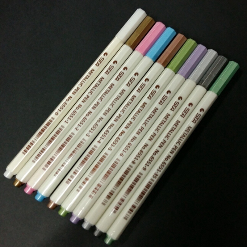 ปากกามาร์กเกอร์-สีเมทัลลิก-สําหรับทำงานศิลปะ