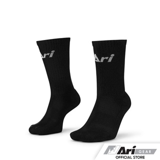 ARI CREW SOCKS - BLACK ถุงเท้า อาริ สั้น สีดำ