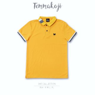 เสื้อโปโล Temmakoji  รุ่นปกบาร์ นุ่มใส่สบาย สีเหลืองมัสตาร์ด