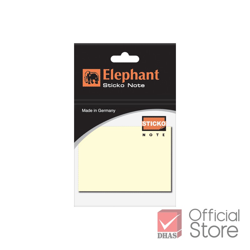 elephant-กระดาษโน๊ต-กระดาษโน๊ตกาวในตัว-สีเหลือง-แพ็ค-4-ชิ้น