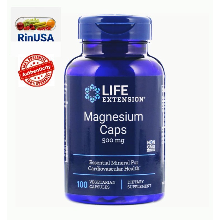 ภาพหน้าปกสินค้าพร้อม​ส่ง​ ️Life Extension Magnesium Caps, แมกนีเซียม Multi​form 500 mg, 100​ Capsules จากร้าน rinausa บน Shopee