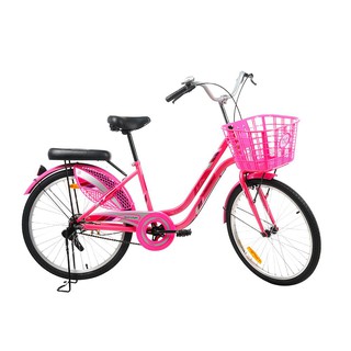 จักรยานแม่บ้าน จักรยานแม่บ้าน LA DAWN 2.0 24 นิ้ว สีชมพู จักรยาน กีฬาและฟิตเนส CITY BIKE LA DAWN 2.0 24" PINK