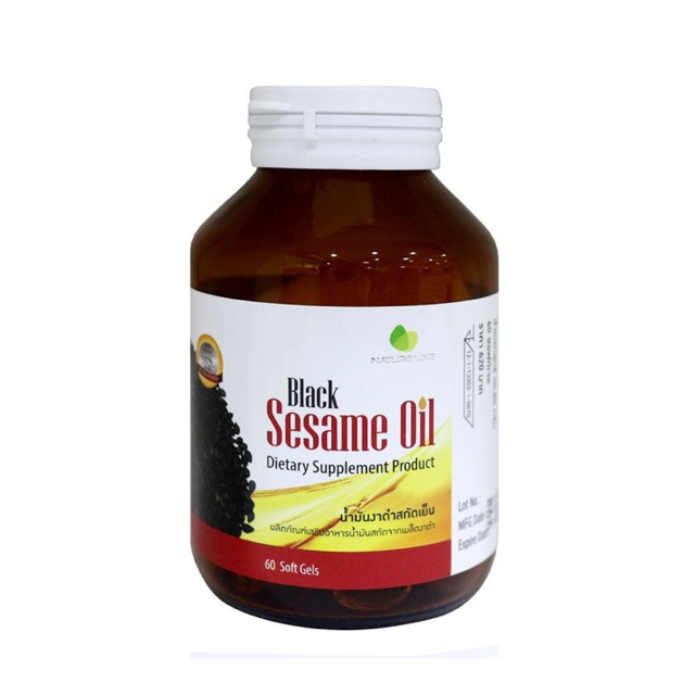 ภาพหน้าปกสินค้าNature Line Black Sesame Oil เนเจอร์ ไลน์ น้ำมันงาดำสกัดเย็น จากร้าน vitaminthailand บน Shopee