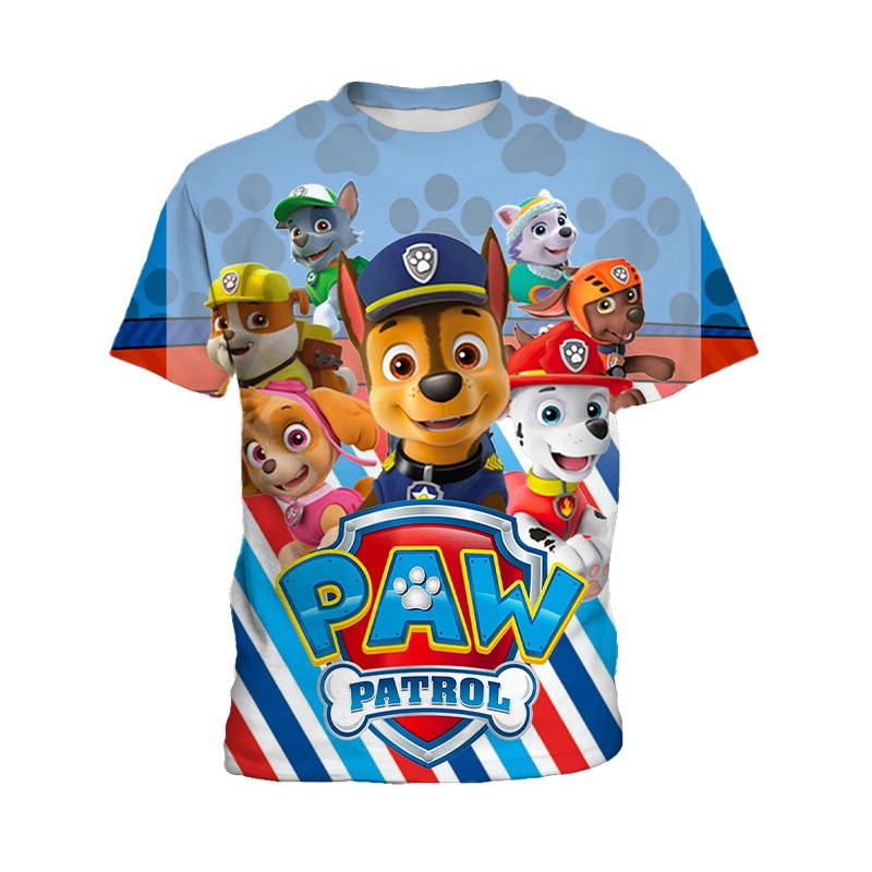 paw-patrol-เสื้อยืดคอกลม-แขนสั้น-พิมพ์ลายการ์ตูนน่ารัก-3d-ใส่สบาย-แฟชั่นฤดูร้อน-สําหรับเด็ก-3-13-ปี