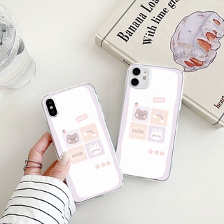 Happy  เคสไอโฟน 7 8 14 plus se2020  พลัส cute iPhone 11 12 14 13 pro max phone case Xr 13 promax 8 Xs X max เคส นิ่ม