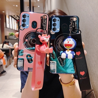 Case OPPO Reno 5 Reno 5 5G Reno 5Pro เคส Blu-ray Camera Phone Case เคสโทรศัพท With Lanyard Cute Doll Cartoons High Quality TPU Soft Cover Back Cover