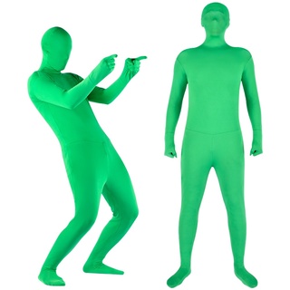 การถ่ายภาพ Green Screen Suit เสื้อผ้าที่มองไม่เห็นยืดหยุ่นได้สำหรับ Photo Video สตูดิโอถ่ายภาพฉากสีเขียวพื้นหลังฉากหลัง