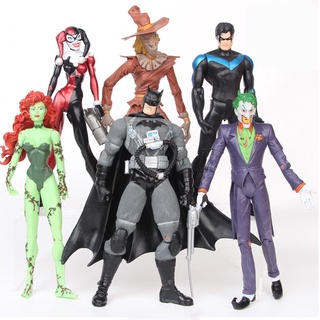 ตุ๊กตาฟิกเกอร์ Justice League Batman Joker Nightwing Venom Ivy PVC สําหรับตกแต่งบ้าน 6 ชิ้น ต่อชุด