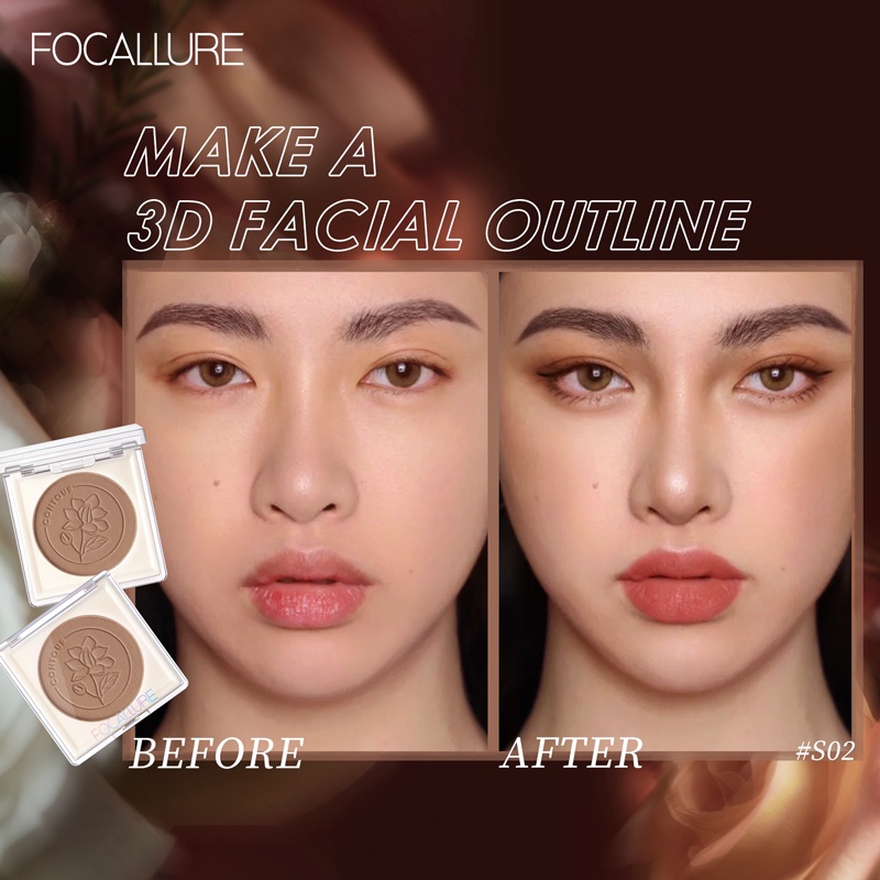 ภาพหน้าปกสินค้าFocallure ฟูล คัฟเวอร์เรจ เนื้อครีม เรียบเนียน  คอนทัวร์ แป้งเชดดิ้ง จากร้าน focallure.th บน Shopee