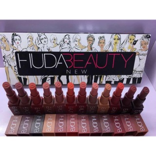 ลิปสติกเนื้อแมทท์ Huda Beauty กล่องล่ะ12สี