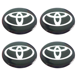 กรุณาวัดขนาดก่อนสั่งซื้อ สติกเกอร์ติดดุมล้อ Toyota ขนาด 50mm. 1 ชุดมี 4 ชิ้น Aegether