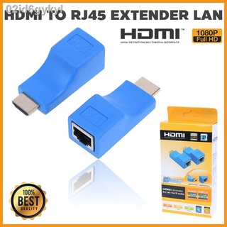 30M HDMI To LAN Port RJ45 Network Cable Extender Over by Cat 5e/6 1080p Blue