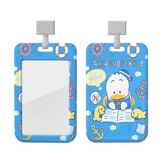 Sanrio Pekkle ซองใส่บัตรประจําตัว แนวตั้ง พลาสติก กันน้ํา ขนาด 7*11 ซม. พร้อมสายคล้อง