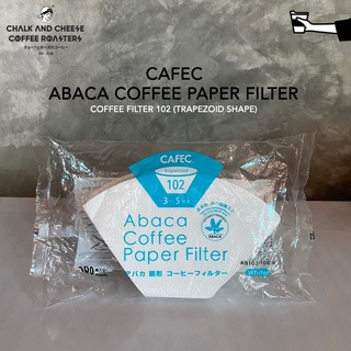 กระดาษกรอง CAFEC Abaca Coffee Paper Filter 102 (Trapezoid Shape) 3-5 CUPS ทรงคางหมู 100 แผ่น