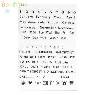 Bou แสตมป์ซิลิโคนใสสําหรับตกแต่งสมุด Diy