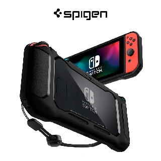 Spigen Nintendo Switch เคสเกราะ ทนทาน พร้อมสายคล้อง ปรับได้ และตัวกันตก ด้านหลัง แบบใส