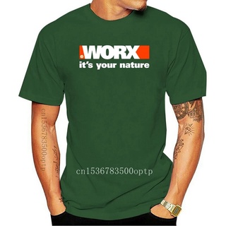 เสื้อผ้าผชใหม่ เสื้อยืดลําลอง ผ้าฝ้าย 100% แขนสั้น คอกลม พิมพ์ลายโลโก้ Worx Tools สําหรับผู้ชายS-5XL