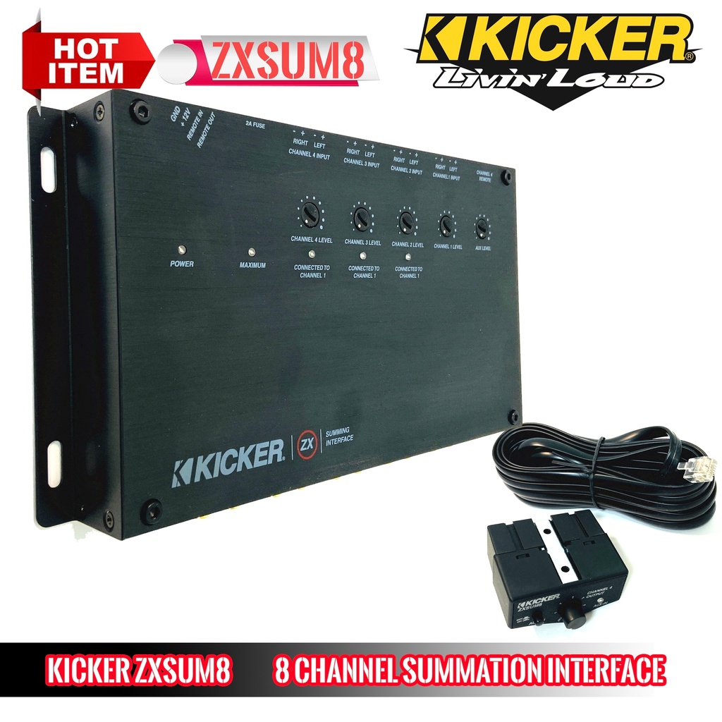 ครอสโอเวอร์ KICKER รุ่นZXSUM8 อินเตอร์เฟสปรับยกระดับเสียงวิทยุติดรถ และ
