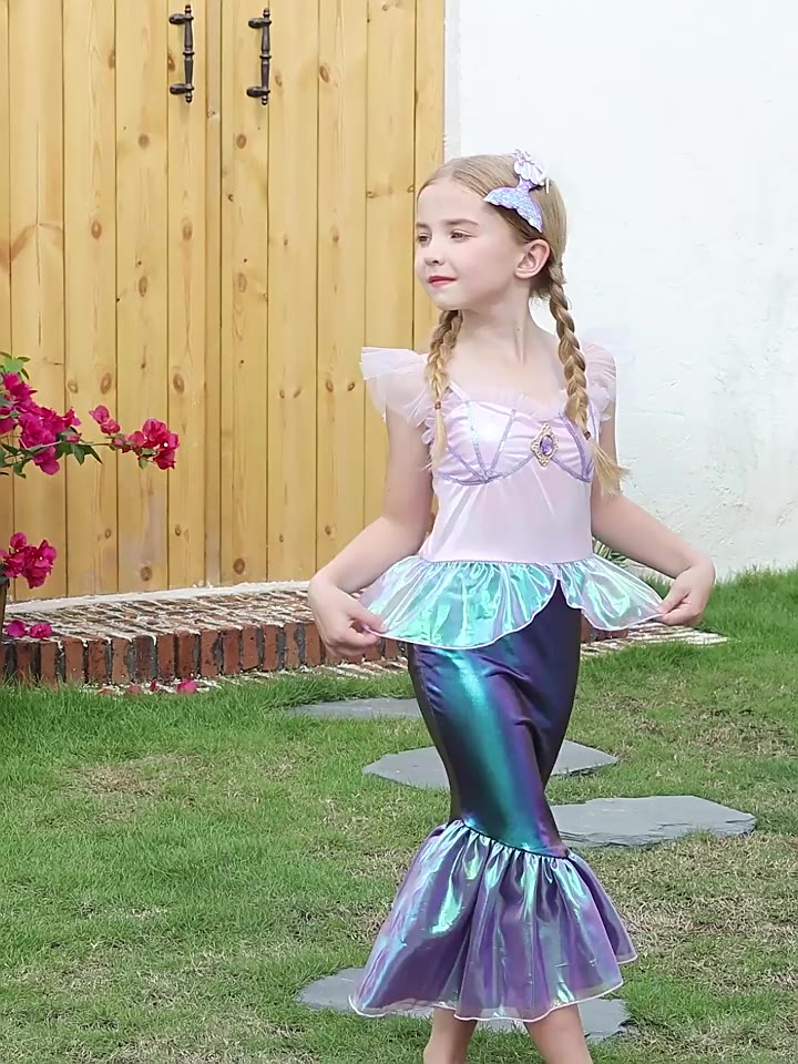 สาวชุดเจ้าหญิงเงือกสาว-ins-windmanfish-สีจีบแขนบินเล็ก-ๆ-น้อย-ๆ-ชุดเทศกาลปาร์ตี้วันเด็กหกวันปาร์ตี้ชุดพรหม