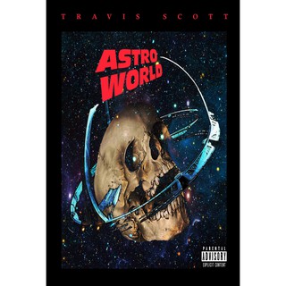 โปสเตอร์ ทราวิส สก็อตต์ Travis Scott Poster แร็ปเปอร์ Rapper Hiphop ฮิปฮอป โปสเตอร์ รูปภาพ ตกแต่งผนัง Music ของขวัญ