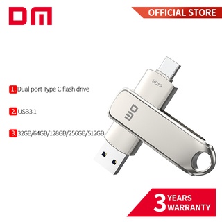 Dm แฟลชไดรฟ์ Usb C Type C USB3.1 PD189 32GB 64G 128G 256G 512G สําหรับ Huawei และ Andriods SmartPhone Memory MINI Usb Stick